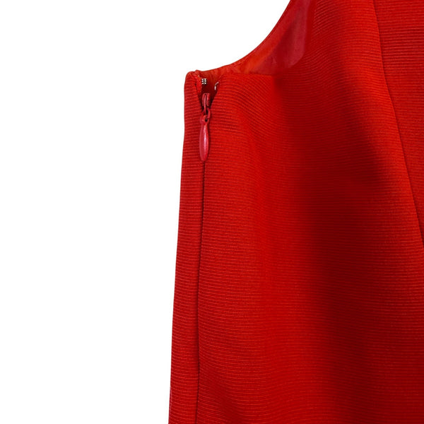 JM Studio Womens Red Polyester Sheath Dress Solid Sleeveless Fully Lined Size 14
