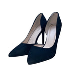 City Soda Women’s Black Faux Suede Pointed Toe High Heel Pumps Size 8