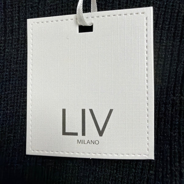 Liv Milano Womens Black Sweater Rhinestone Collar 3/4 Sleeves Pullover Sz XS