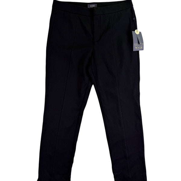 NYDJ Womens Black Ponte Ankle Pants Lightweight Slim Stretch Fit Modern Size 6