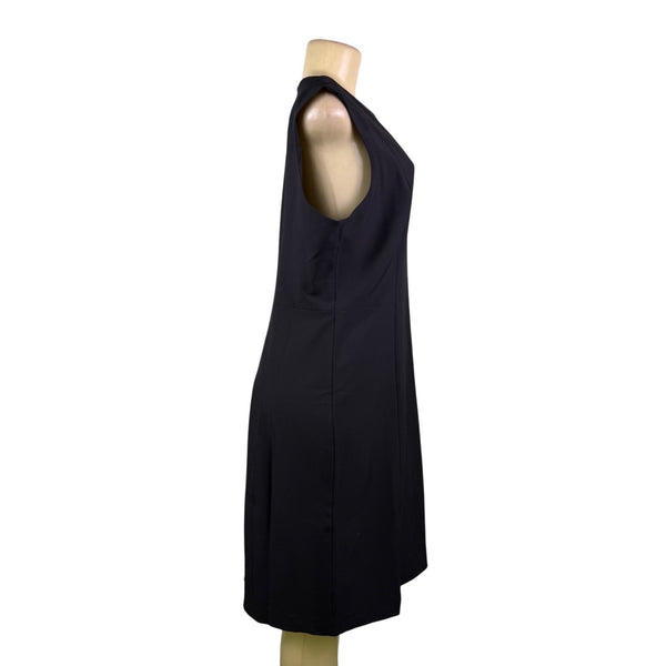 Banana Republic Womens Black Polyester-Blend Sleeveless Sheath Dress Size 12