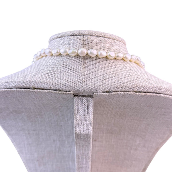 Freshwater Baroque Pearl Necklace Long Strand White Irregular Beads  Jewelry