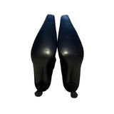 Stuart Weitzman Women’s Black Stretch Suede Empire Knee-High Heeled Boots Size 9