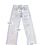 Gap Womens Light Wash Distressed Straight-Leg Jeans Petite Low Stride Size 27
