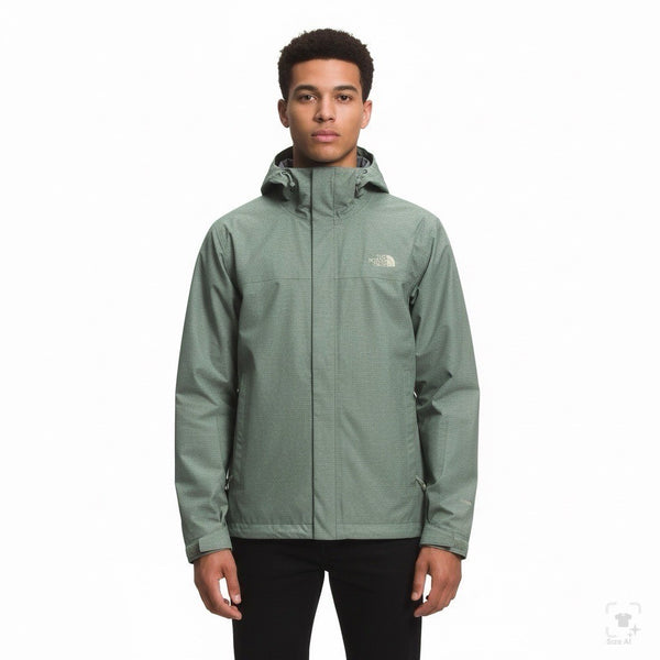 The North Face Men’s Green Hooded Lightweight Jacket Adjustable Drawcord