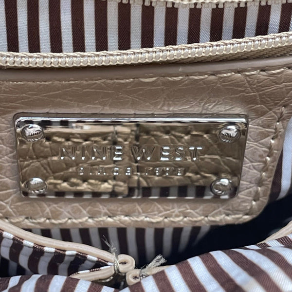 Nine West Women’s Bronze Faux Leather With Crossbody Strap Clutch Bag