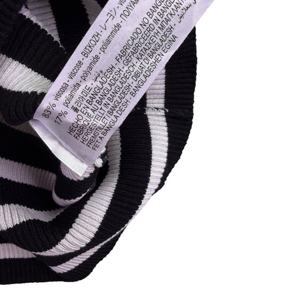 Zara Womens Black & White Striped Sleeveless Halter Tank Top Size S