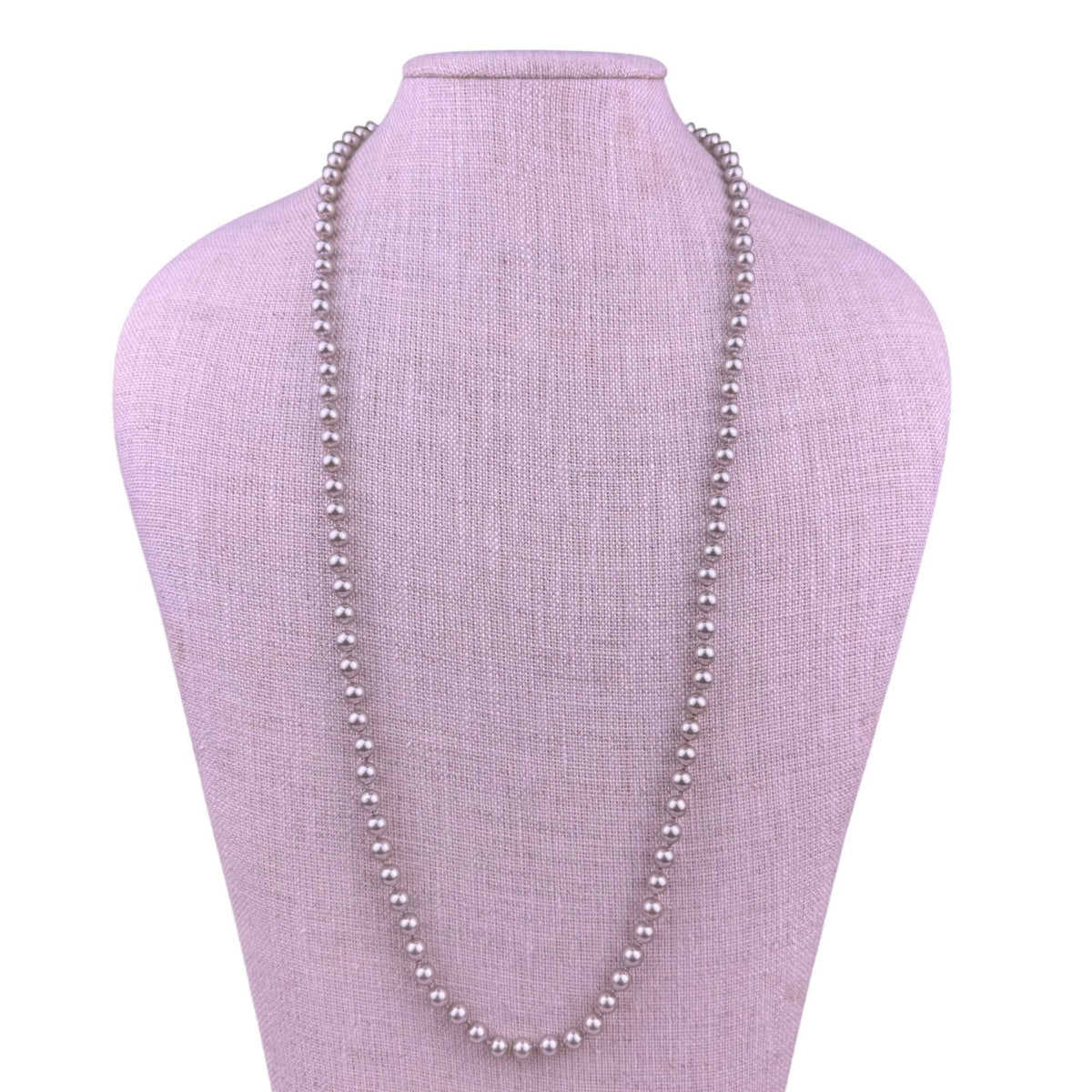Holly Yashi Womens Silver Tone Faux Pearl Necklace Lustrous Elegant Strand