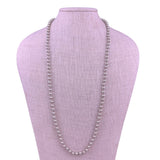 Holly Yashi Womens Silver Tone Faux Pearl Necklace Lustrous Elegant Strand