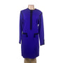 Vintage Don Sayres Womens Purple & Black Wool Knit Dress Long Sleeves Sz 8