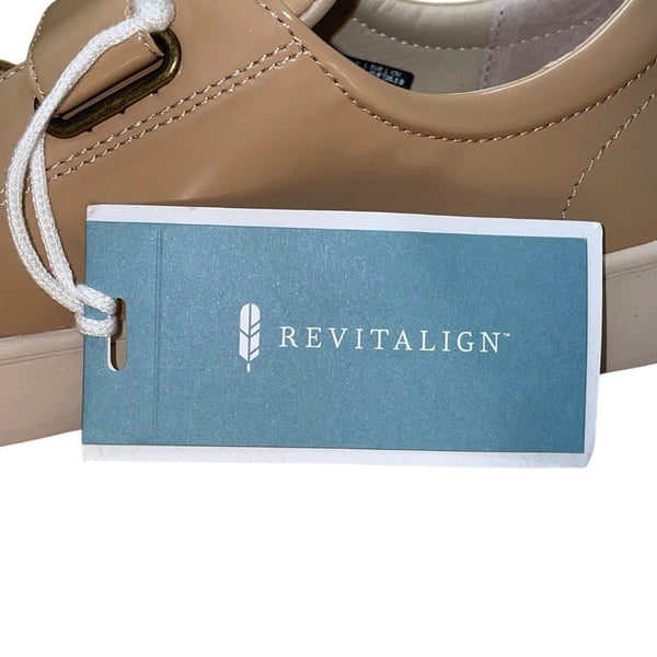 Revitalign Women’s Light Brown Patent Strap Malibu Bella  Sneakers Size 9.5B