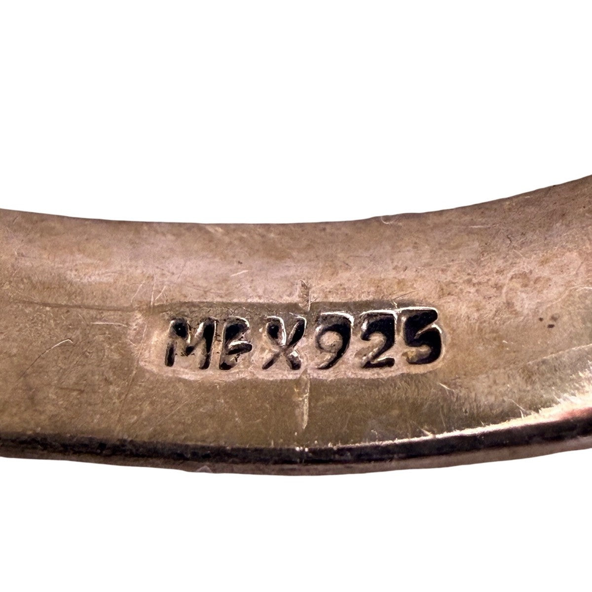 Sterling Silver & Brass Mens Adjustable Cuff Bracelet Handcrafted Mexico 