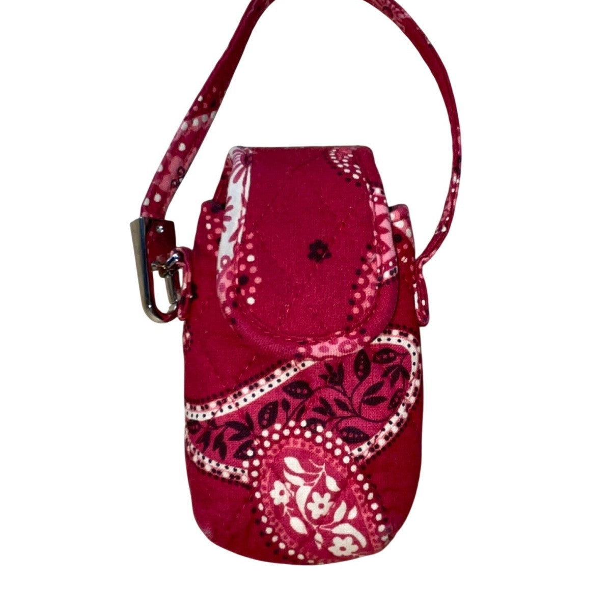 Vera Bradley Women’s Red Cotton Paisley Tote Bag With Matching Accessory Set