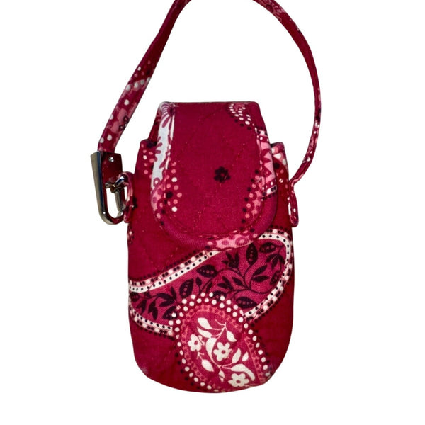 Vera Bradley Women’s Red Cotton Paisley Tote Bag With Matching Accessory Set