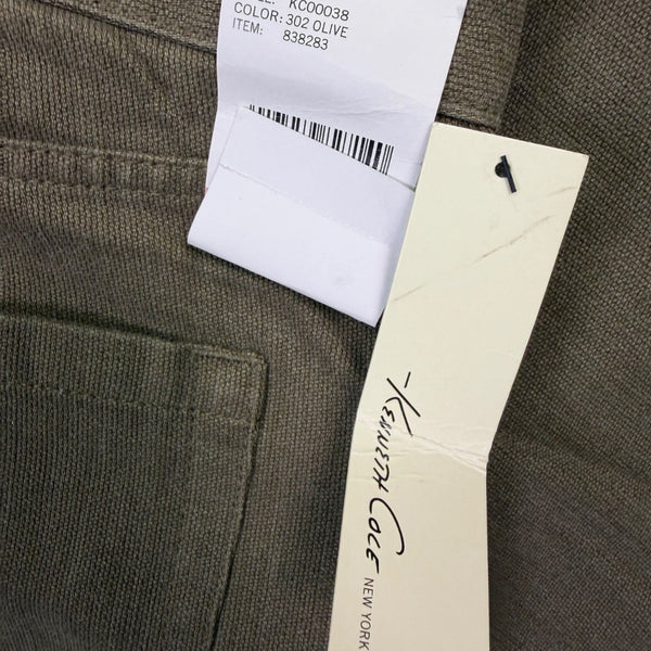 Kenneth Cole Mens Olive Straight-Leg PantsStylish & Comfortable Sz 42X30