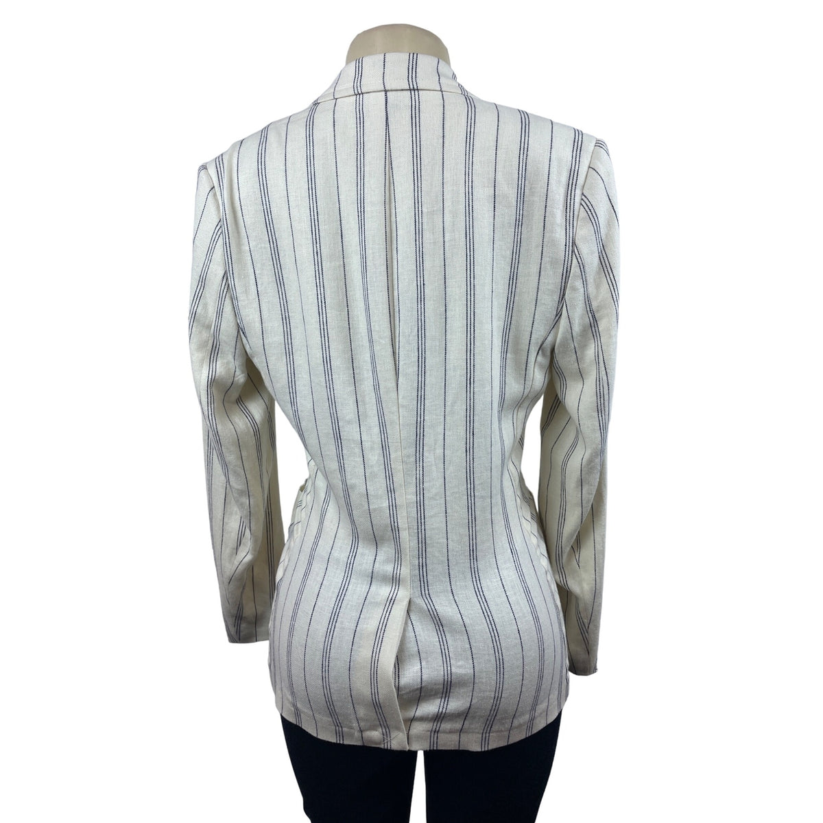 Chaps Women’s White Striped Notched Lapel Blazer Sz 12 - NWT