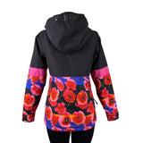 Nikita Womens Black & Floral Hooded Jacket Medium Weatherproof Stylish Design M