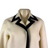 Dana Buchman Womens Cream & Black Blazer Petite Size 6