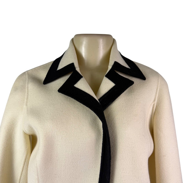 Dana Buchman Womens Cream & Black Blazer Petite Size 6