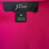 J.Crew Womens Fuchsia Ruffle Neck Long Sleeve Blouse Size M