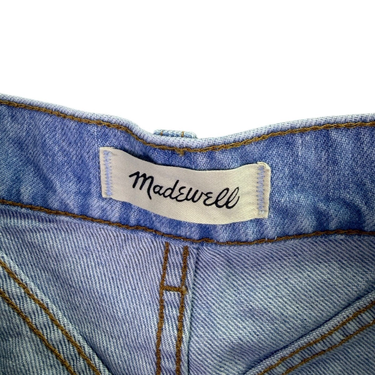 Madewell Womens Blue Denim High-Rise Button-Fly Shorts Size 27