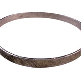 Sterling Silver Womens Textured Bangle Bracelet 925 Mark Lightweight