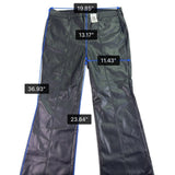 Torrid Womens Black Faux Leather High-Rise Pintuck Bootcut Pants Size 18 Regular