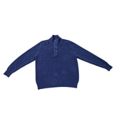 H&M L.O.G.G. Mens Navy Cotton Pullover Sweater Long Sleeve Mock Neck Size L