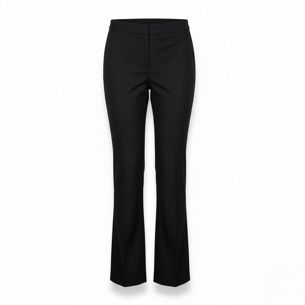 Talbots Womens Black Polyester/Rayon Straight-Leg Hollywood Pants Size 10
