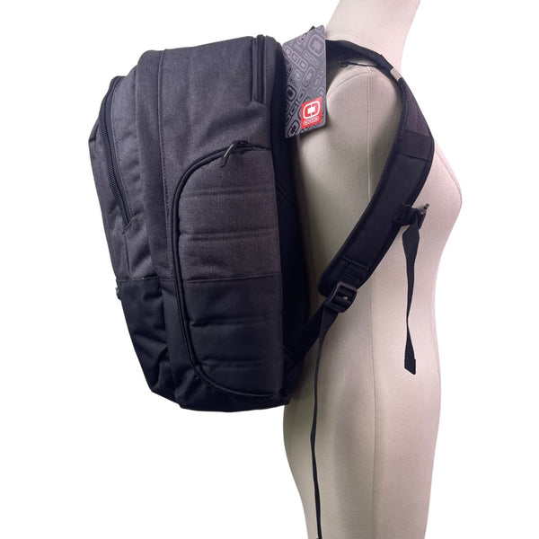 Ogio Black Polyester With Zip Compartments & Adjustable Straps Clutch Backpack