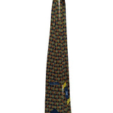 Ermenegildo Zegna Mens Multicolor Silk Tie Yellow/Blue/Black Floral Pattern