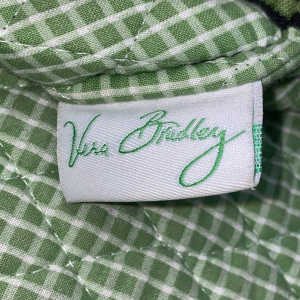 Vera Bradley Women’s Black & Green Quilted Cotton Floral Shoulder Tote Bag