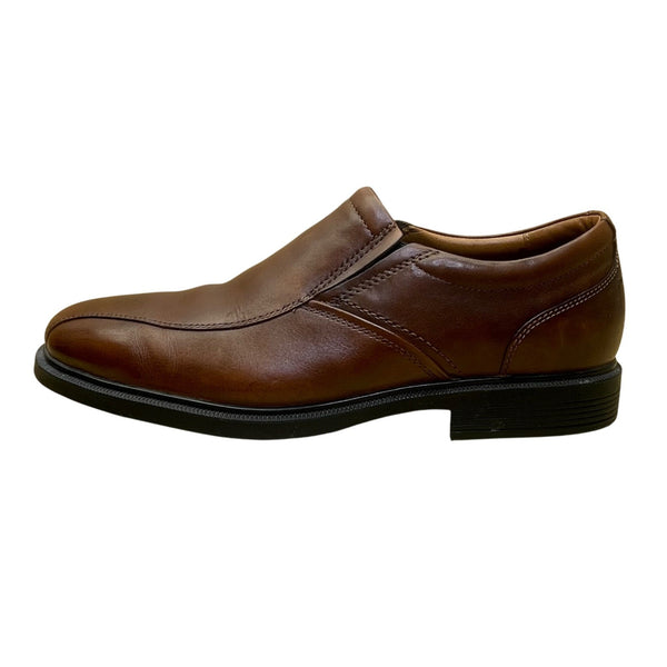 Rockport Men’s Brown Leather Leader 2 Bike Toe Slip-On Dress Shoes Size 11.5