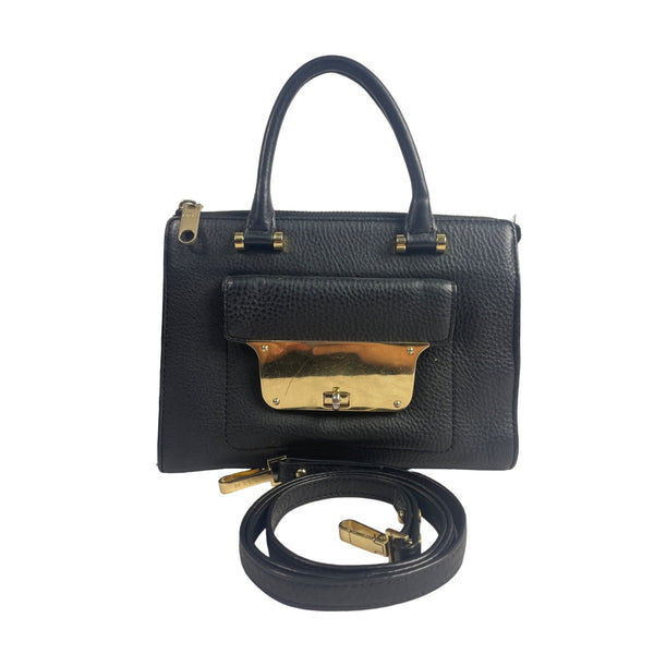 Milly Women's Black Leather Isabella Tote Bag Sz M