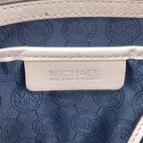 Michael Kors Women’s Black Pebbled Leather Gold Hardware Beige Straps Tote Bag