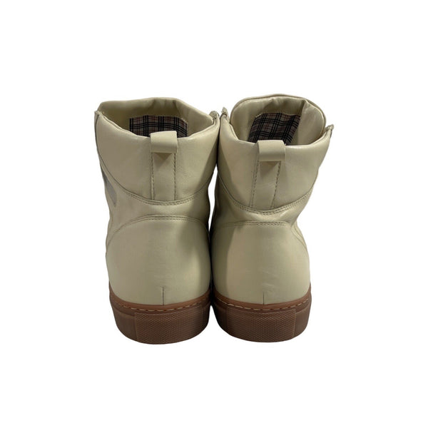 Luxury Lex Men's Beige Retro High-Top Sneakers Sz 12.5 - NWB
