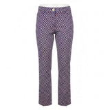 Michael Kors Womens Pink & Navy Cotton Blend Mid-Rise Cropped Pants Size 10P