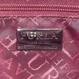 Furla Womens Burgundy Leather Genuine Italian Double Shoulder Straps Tote Bag