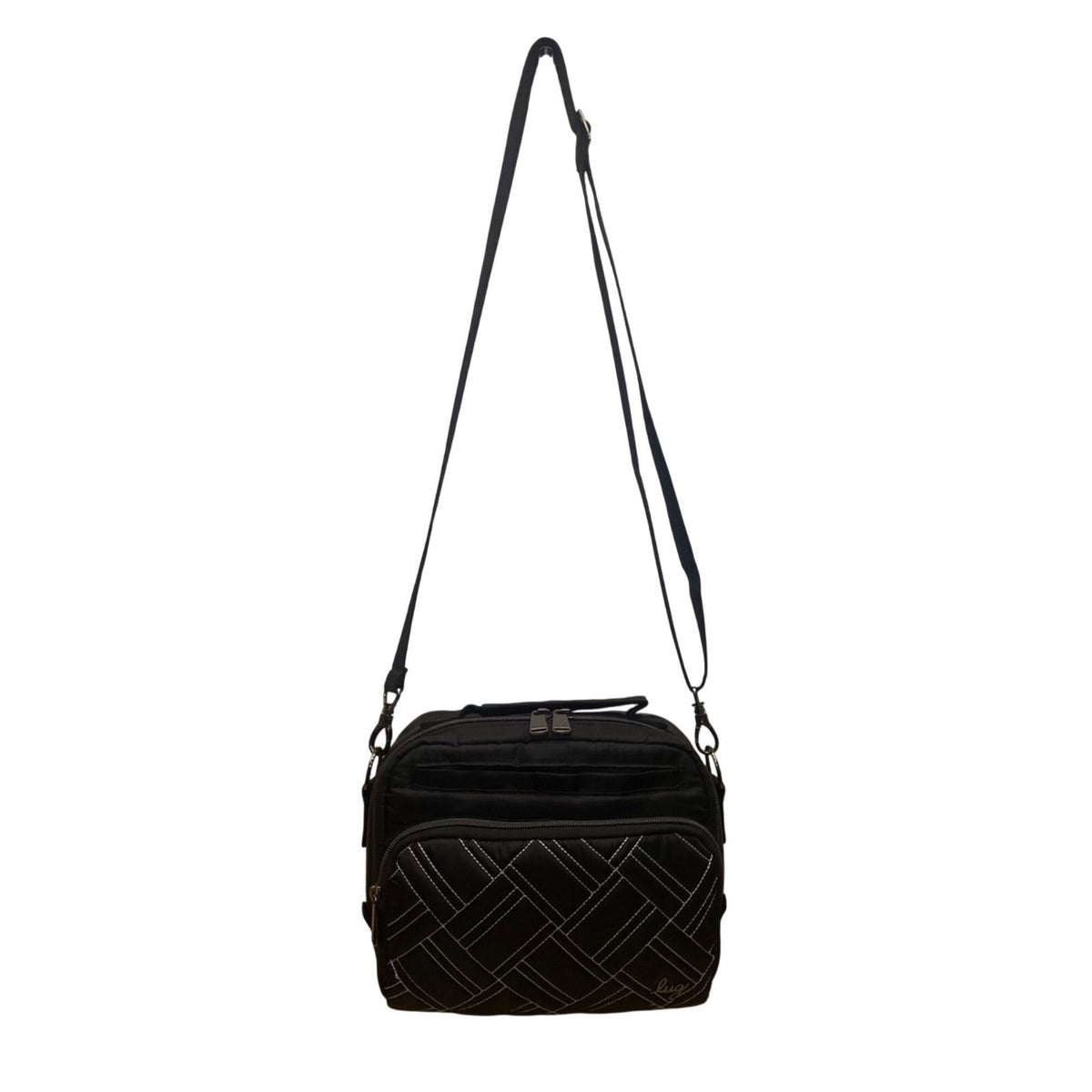 Lug Women’s Black Quilted Nylon Mini Ranger Adjustable Strap Crossbody Bag