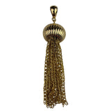 Gold Tone Chain Tassel Pendant Various Metal Jewelry Style
