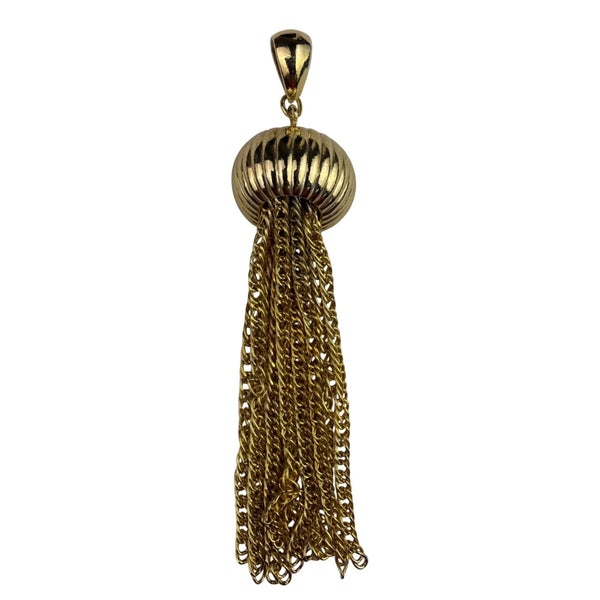 Gold Tone Chain Tassel Pendant Various Metal Jewelry Style