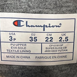 Champion Super Slide CB Sandals Black White Preschool Sz 3
