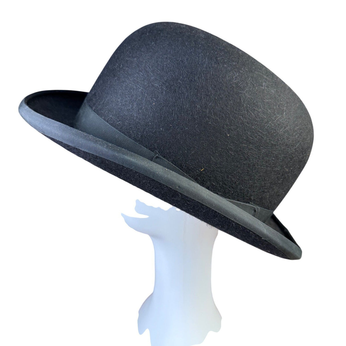 Lock & Co. Mens Black Wool Felt Bowler Hat St. James’s Street London England