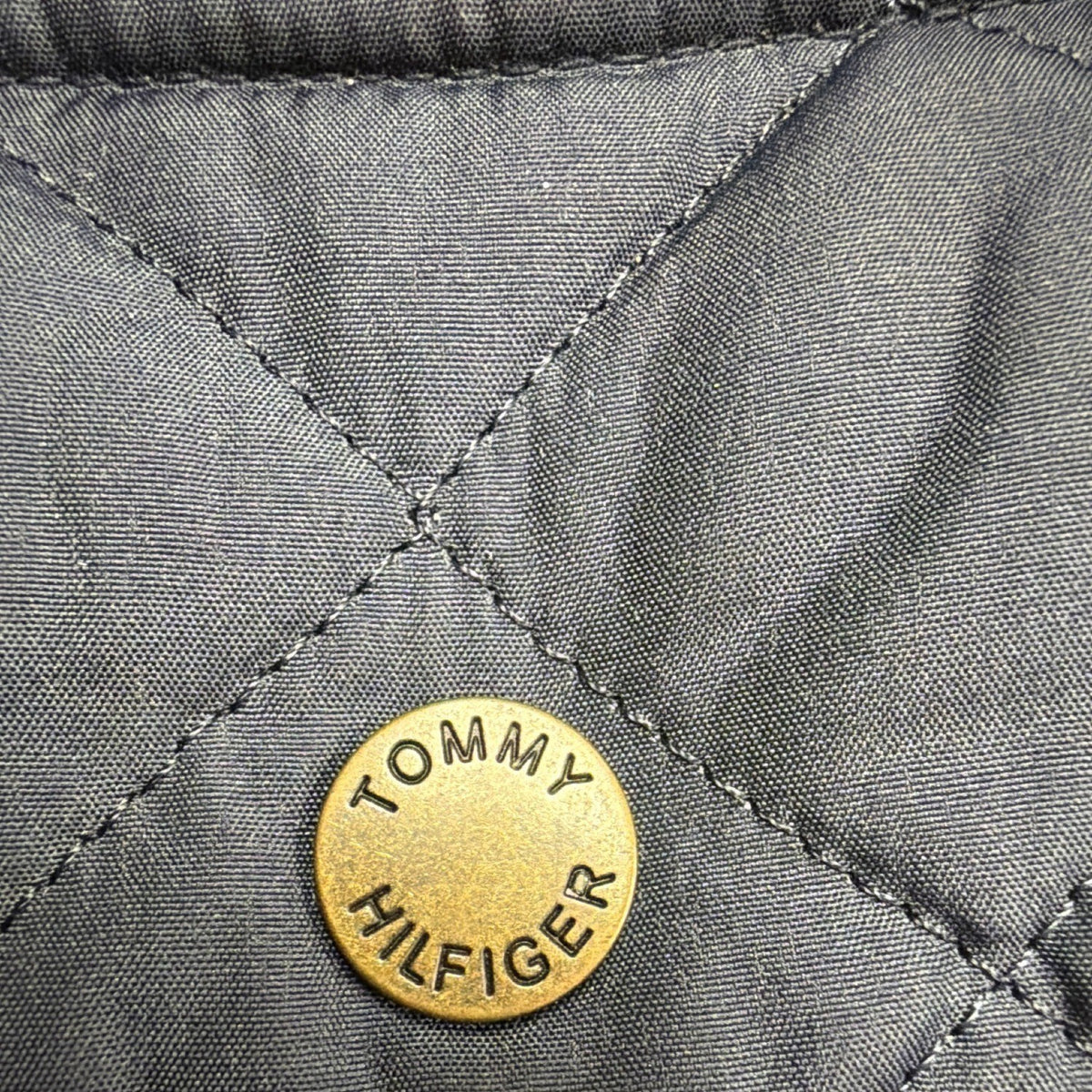 Tommy Hilfiger Womens Navy Quilted Puffer Vest Lightweight Zippered Sz L