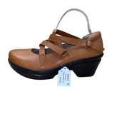 Sanita Women’s Butterscotch Leather Strapped Platform Neve Clogs Size 8.5/9US