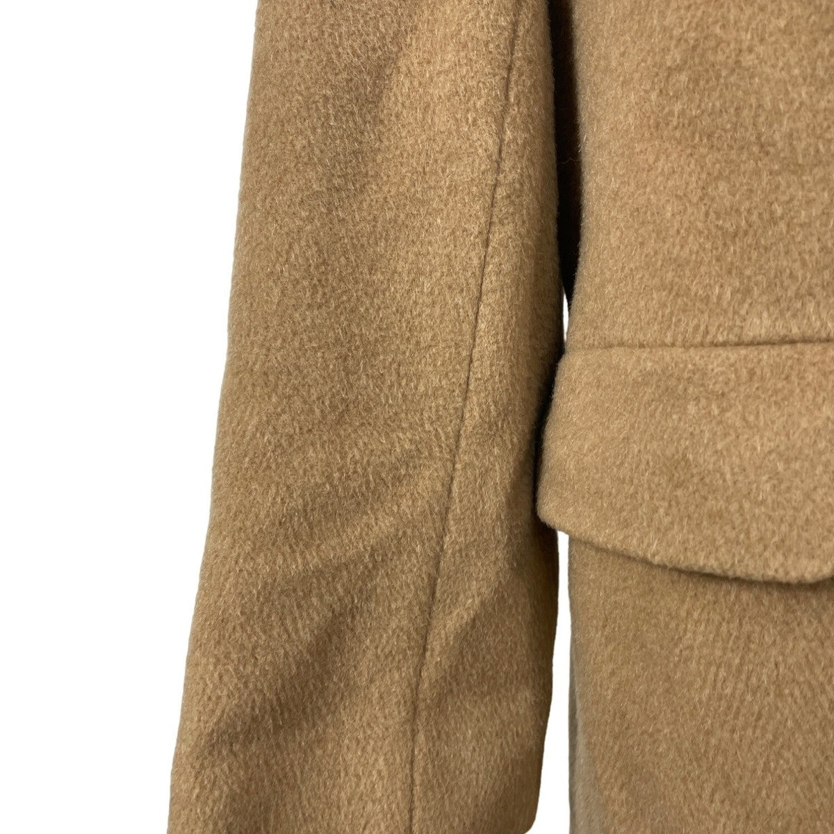 Evan Picone Classic Women's Khaki Double Breasted Wool Coat Sz 14