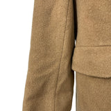 Evan Picone Classic Women's Khaki Double Breasted Wool Coat Sz 14