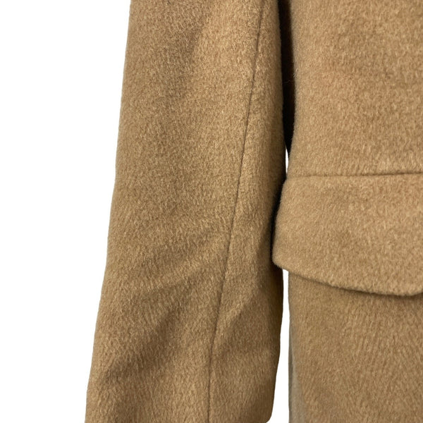 Evan Picone Classic Women's Khaki Double Breasted Wool Coat Sz 14