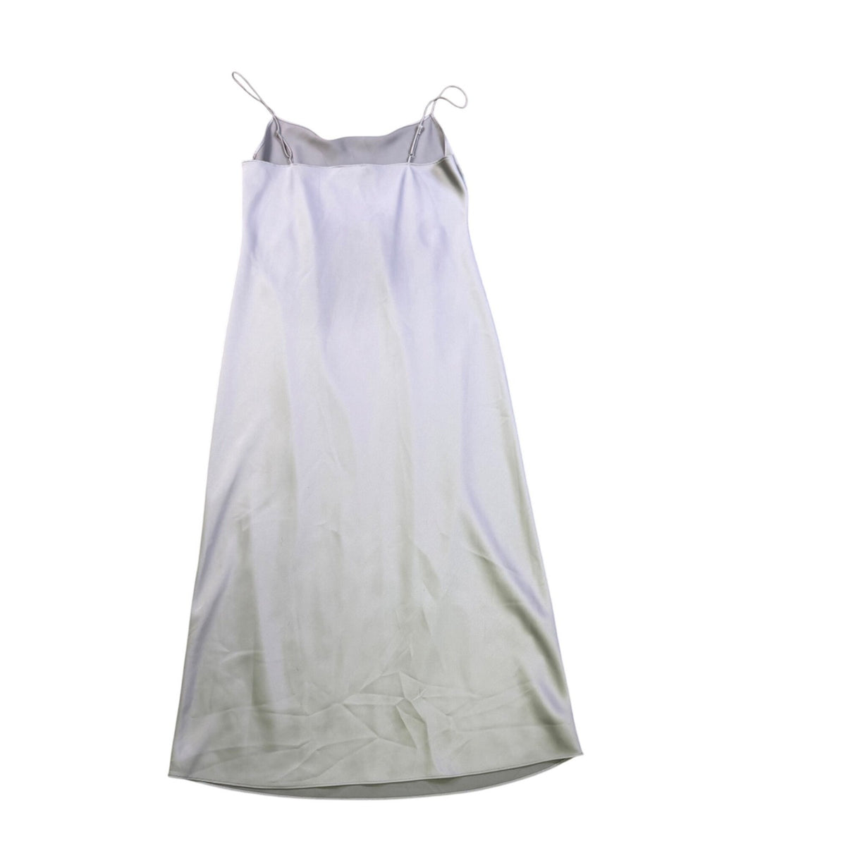 J.Crew Womens Silver Satin Spaghetti Strap Slip Dress Elegant Size 4