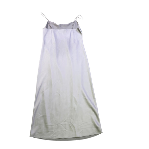 J.Crew Womens Silver Satin Spaghetti Strap Slip Dress Elegant Size 4